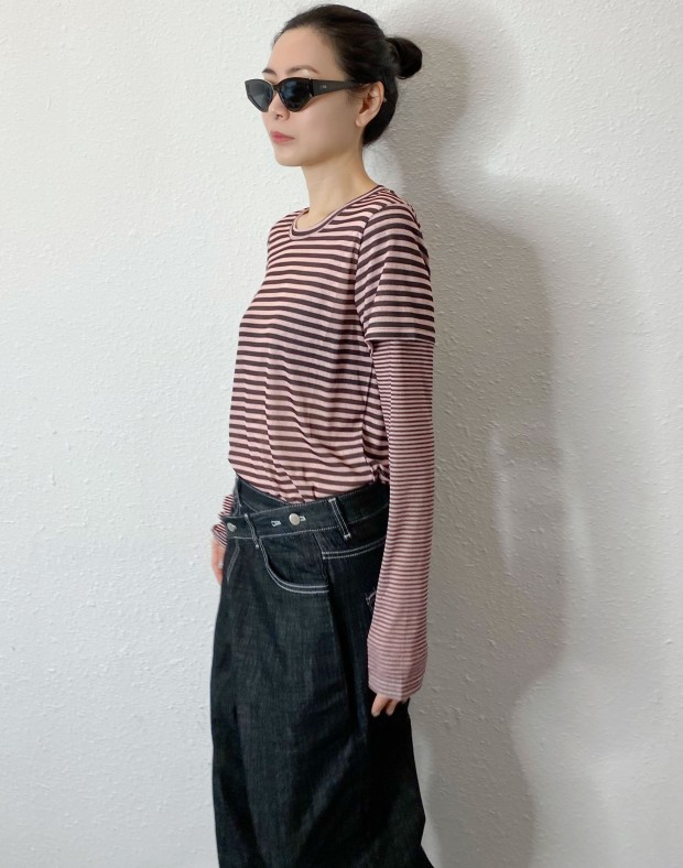 Dirty Pink Double Layer Top #250322